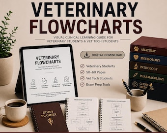 Veterinary Flowcharts Study Guide | Vet Tech Clinical Decision Trees (Digital Download)