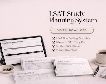 LSAT Study Planner | 3 & 6 Month Law School Admission Test Plan (Digital Download)