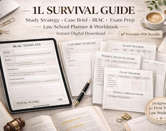 1L Law School Study Bundle | Study Planner, Exam Prep (printable PDF ...