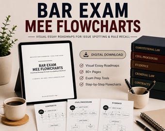 Bar Exam MEE Flowcharts | Visual Essay Roadmaps, Issue Spotting Guide (Digital Download)