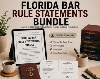 Florida Bar Essay Rule Statements Bundle (Printable PDF)