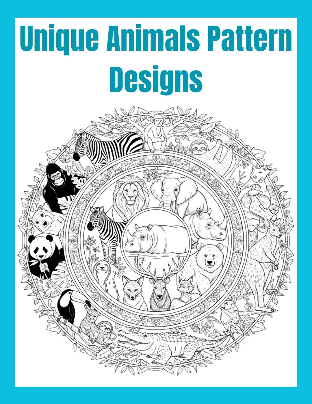 27 Animal Mandala Coloring Pages: Floral & Geometric Wildlife Art ...
