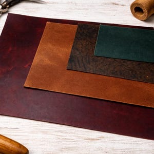 Full Grain Leather Sheets – Crafting, Tooling, Wallet Making – Multiple Colors & Sizes, Leather sheets square, DIY Leather