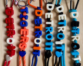 Detroit Sports Bag Charm Keychain