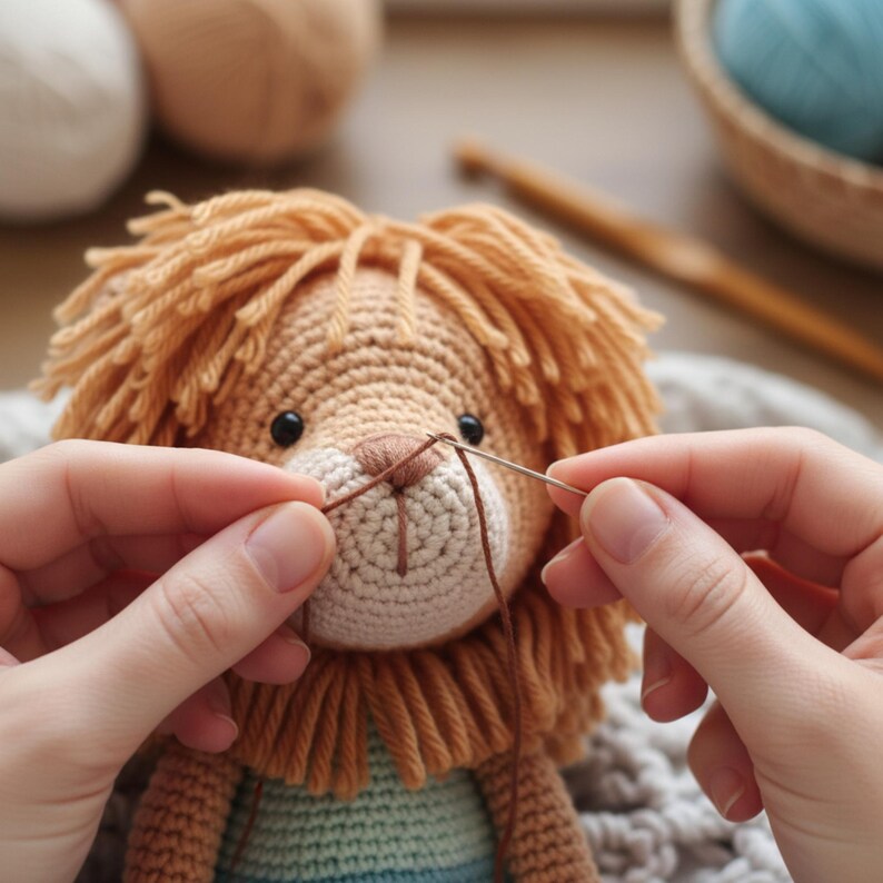 Lion Crochet Pattern PDF Alan the Lion, Amigurumi Safari Animal Pattern ...