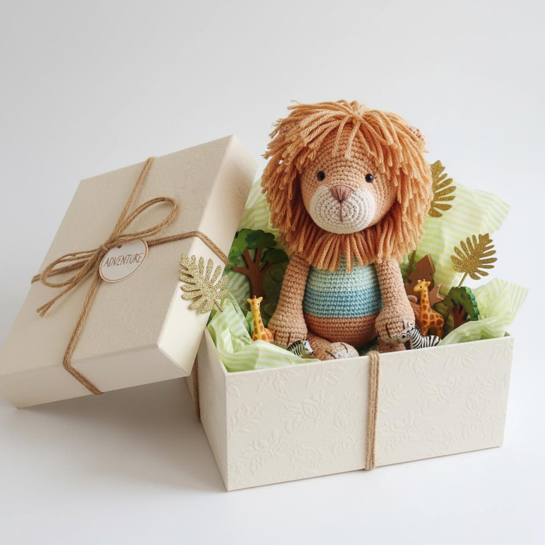 Lion Crochet Pattern PDF Alan the Lion, Amigurumi Safari Animal Pattern ...