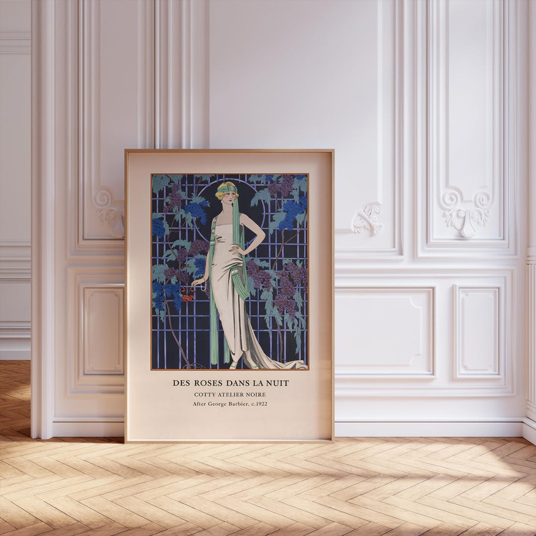 Art Deco Woman Poster, Vintage French Fashion Print, George Barbier ...