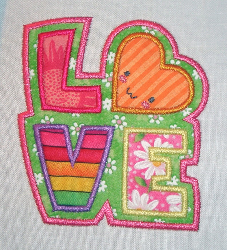 SALE Hearts and Love Machine Embroidery APPLIQUE Children Boys Girls by Cutestuff Designs Instant Digital Download image 3