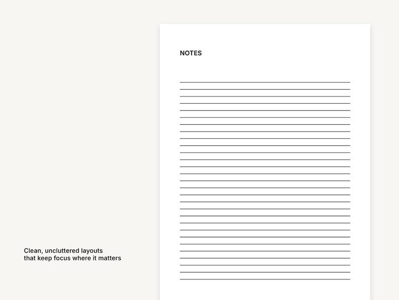 Notes Planner Printable – Minimal Modular Planning Page, Ocean Teal - Etsy