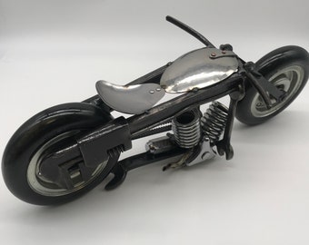 Motorcycle Sculpture Made From Wrenches and Hardware: The Desktop Bobber