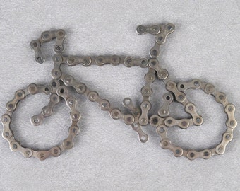 Bicycle made from recycled bike chain.-you know you want one.