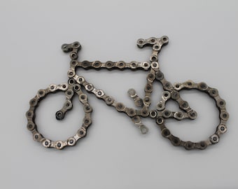 Mountain bike bicycle made from recycled bike chain.-you know you want one.