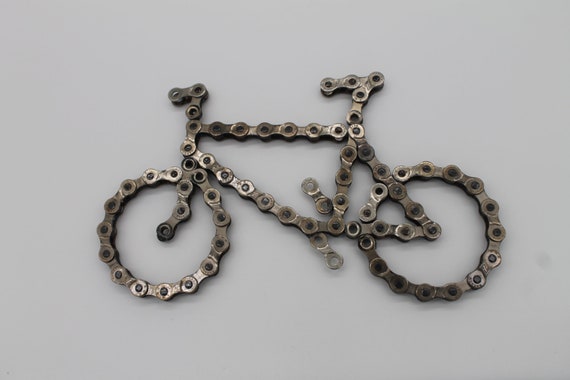 Mountain bike bicycle made from recycled bike chain. you know you want one