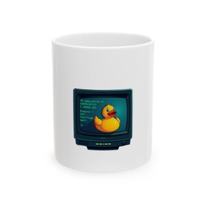 Funny Programmer Mug | Rubber Duck Debugging Humor, Coding Gift