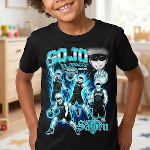 Gojo Satoru Basketball Tee | Anime Sports Graphic Kids Shirt