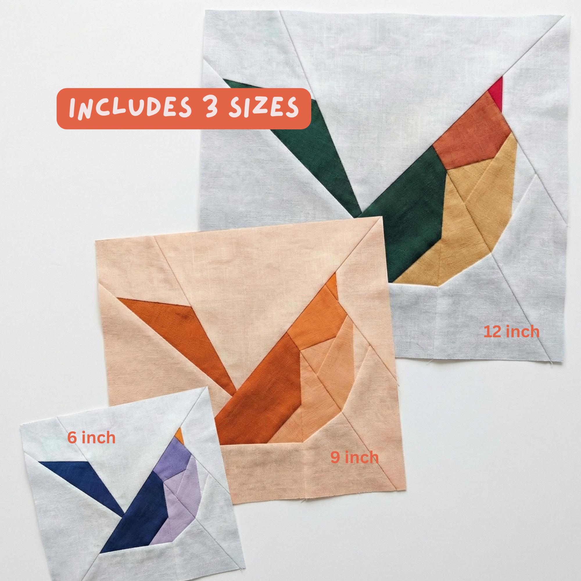 Bird Quilt Pattern Foundation Paper Piecing FPP Sewing Pattern Modern ...