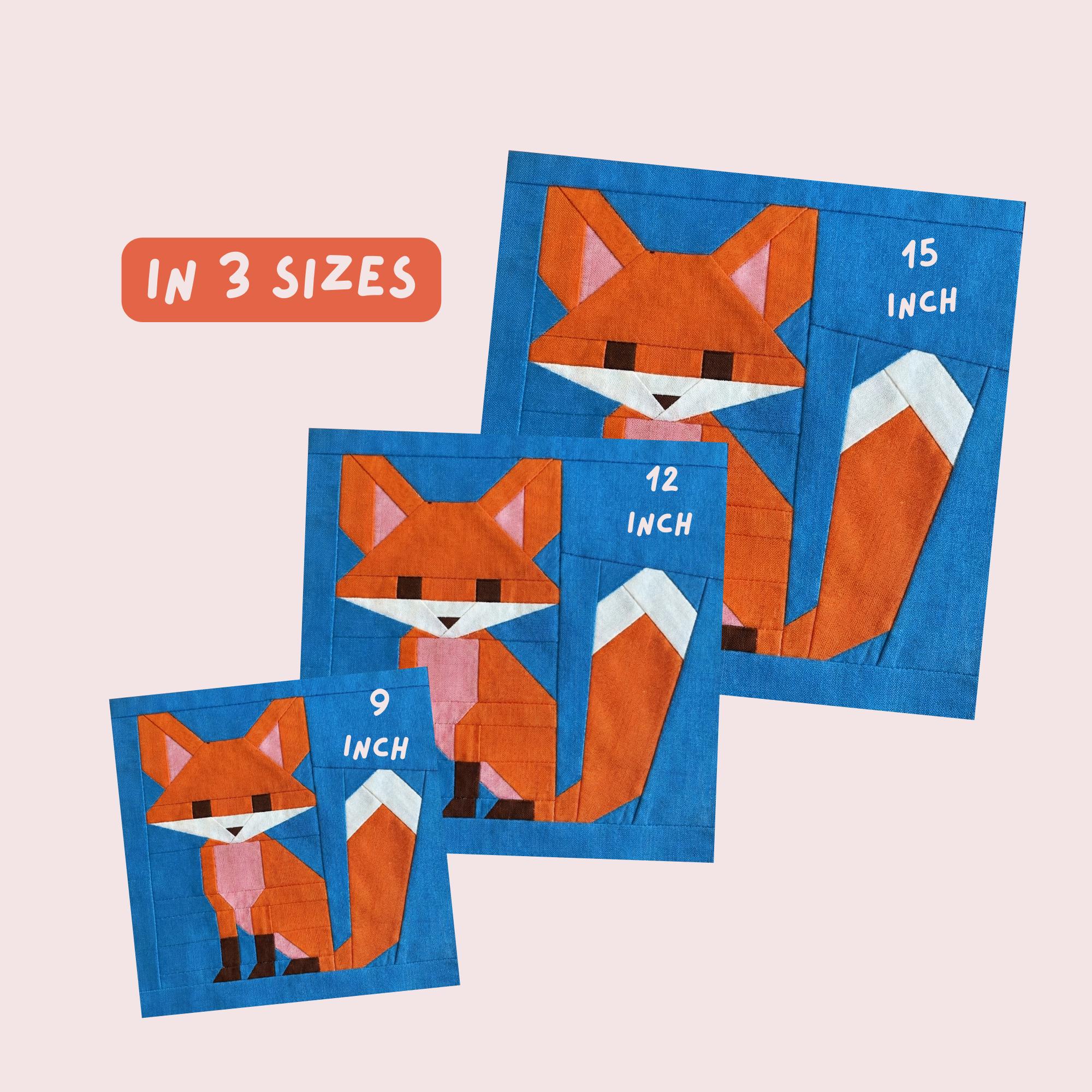 Modern Woodland Fox Quilt Pattern Foundation Paper Piecing Block FPP ...