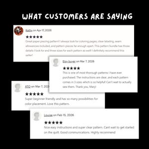 May include: Image featuring customer reviews for a product, with the text "WHAT CUSTOMERS ARE SAYING" at the top. The reviews are in white boxes with black text, and include star ratings and dates.