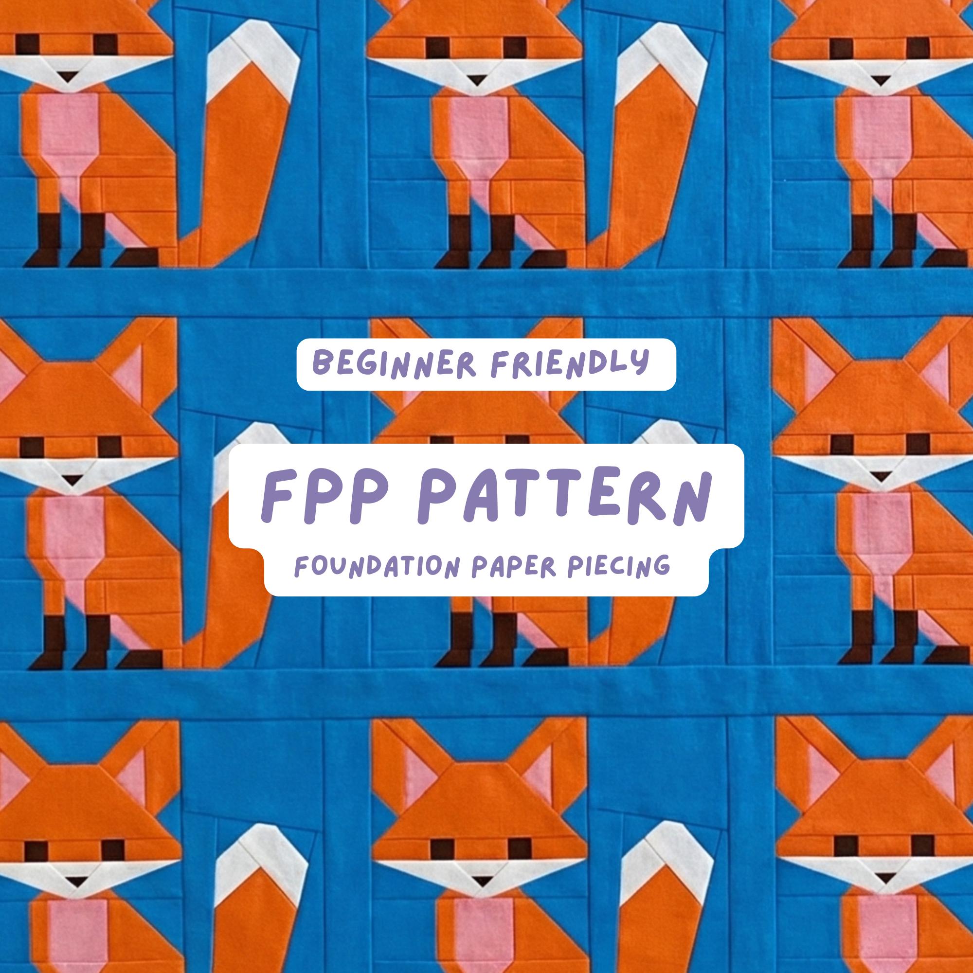 Modern Woodland Fox Quilt Pattern Foundation Paper Piecing Block FPP ...