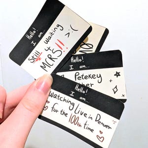 Pegatinas con nombre de música emo / Pegatinas humorísticas de Bandom