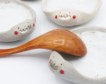 handmade face spoon rest ceramic, spoon rest unique, spoon rest for stove, cute spoon holder ceramic, ring dish, trinket dish, trinket tray