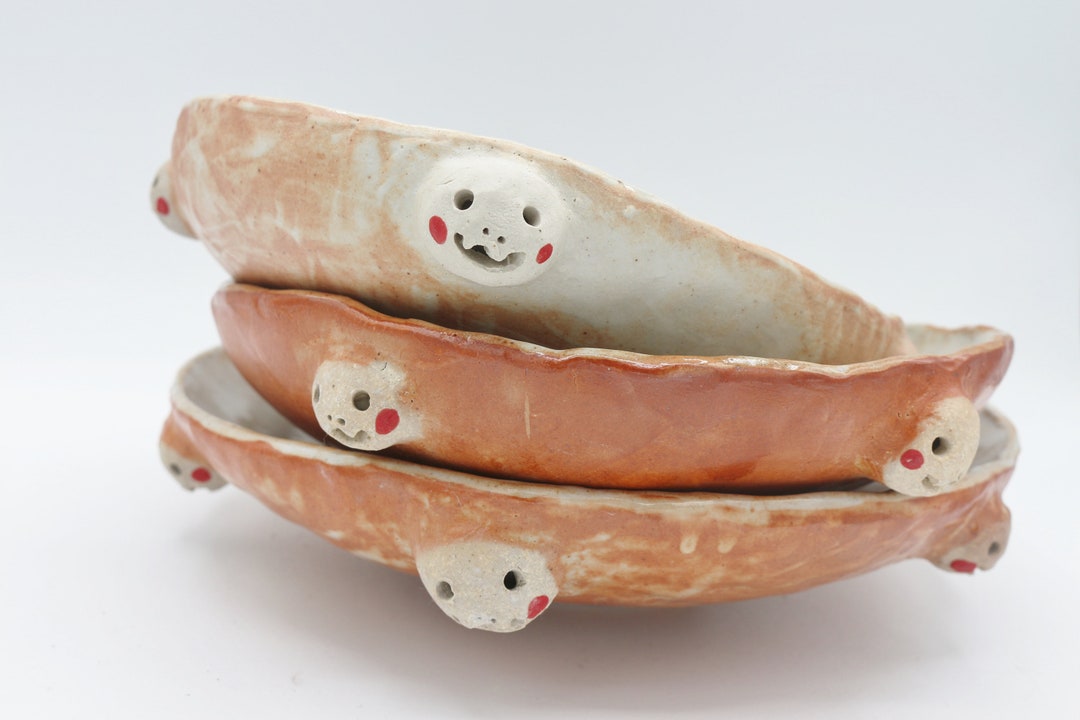 Handmade Ceramic Plate, Kodama, Studio Ghibli, Miyazaki Platter,pottery ...