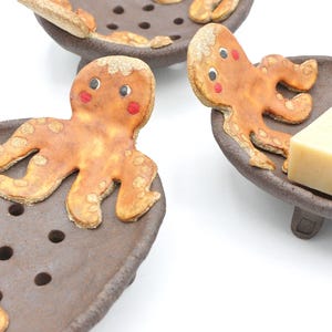octopus ceramic soap dish with drain kitchen decor bathroom decor home decor sponge holder ceramic spoon rest self draining soap made in USA