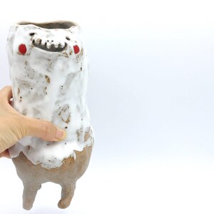 Maceta fantasma de cerámica hecha a mano: Maceta peculiar estilo Kodama