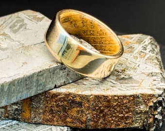 Meteoriet CaseCore Brass™-ring met voering van Buffalo Trace Bourbon Bar