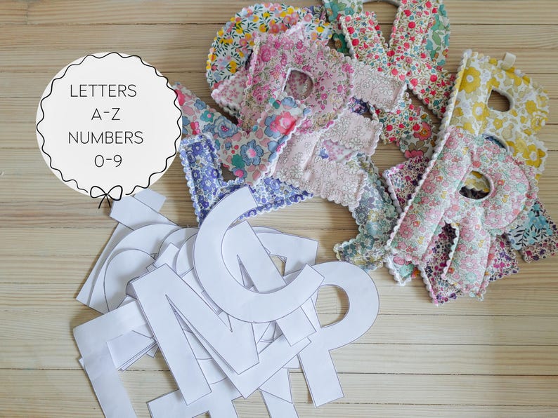 How To Make Puffy Fabric Letters - Instant download tutorial and templates with projects image 5