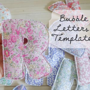 Bubble Letter Sewing Templates | Puffy Alphabet Pattern, Numbers (PDF Download)