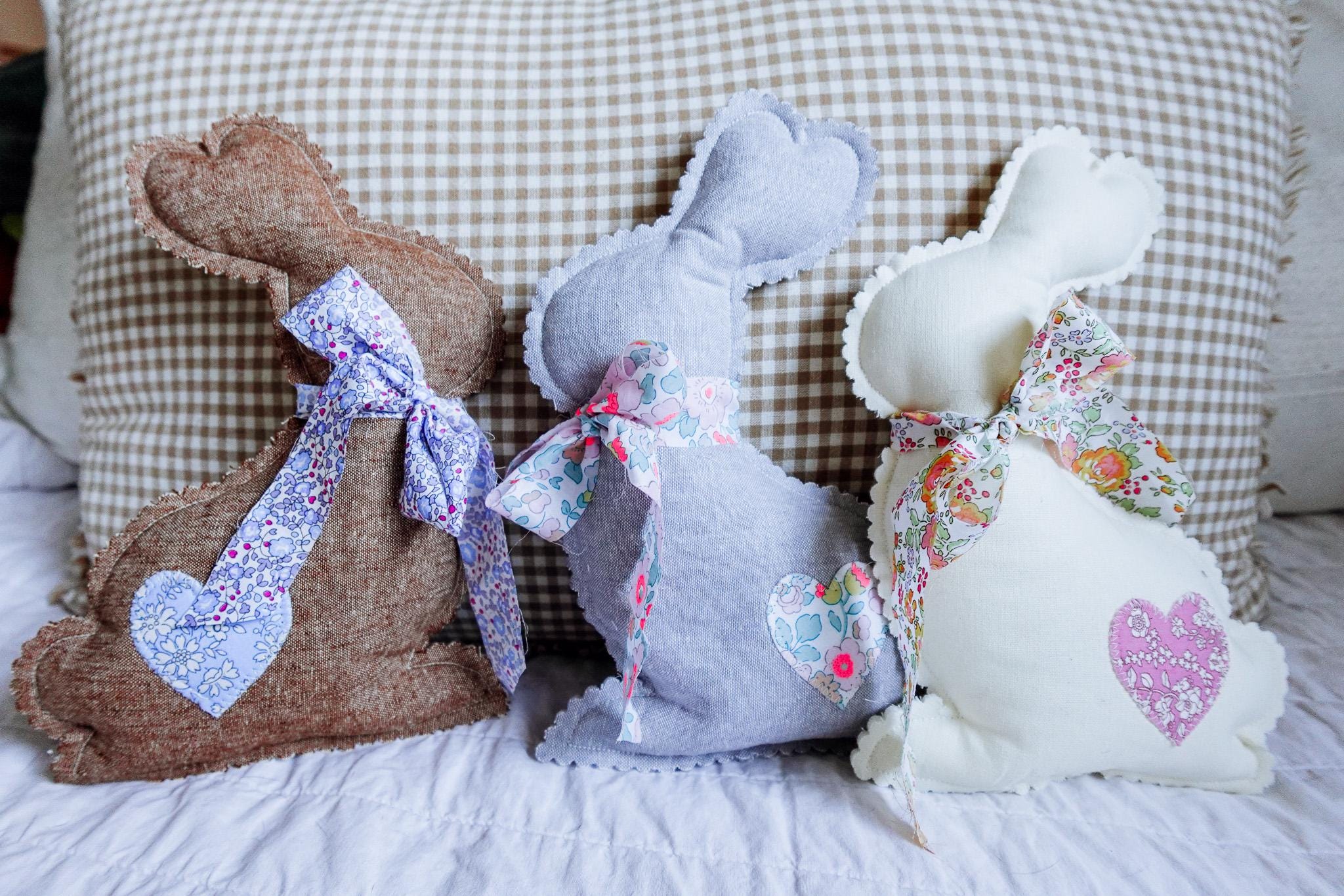 Cottage Bunny Sewing Pattern – Stuffed Rabbit Plush Decor (beginner PDF ...