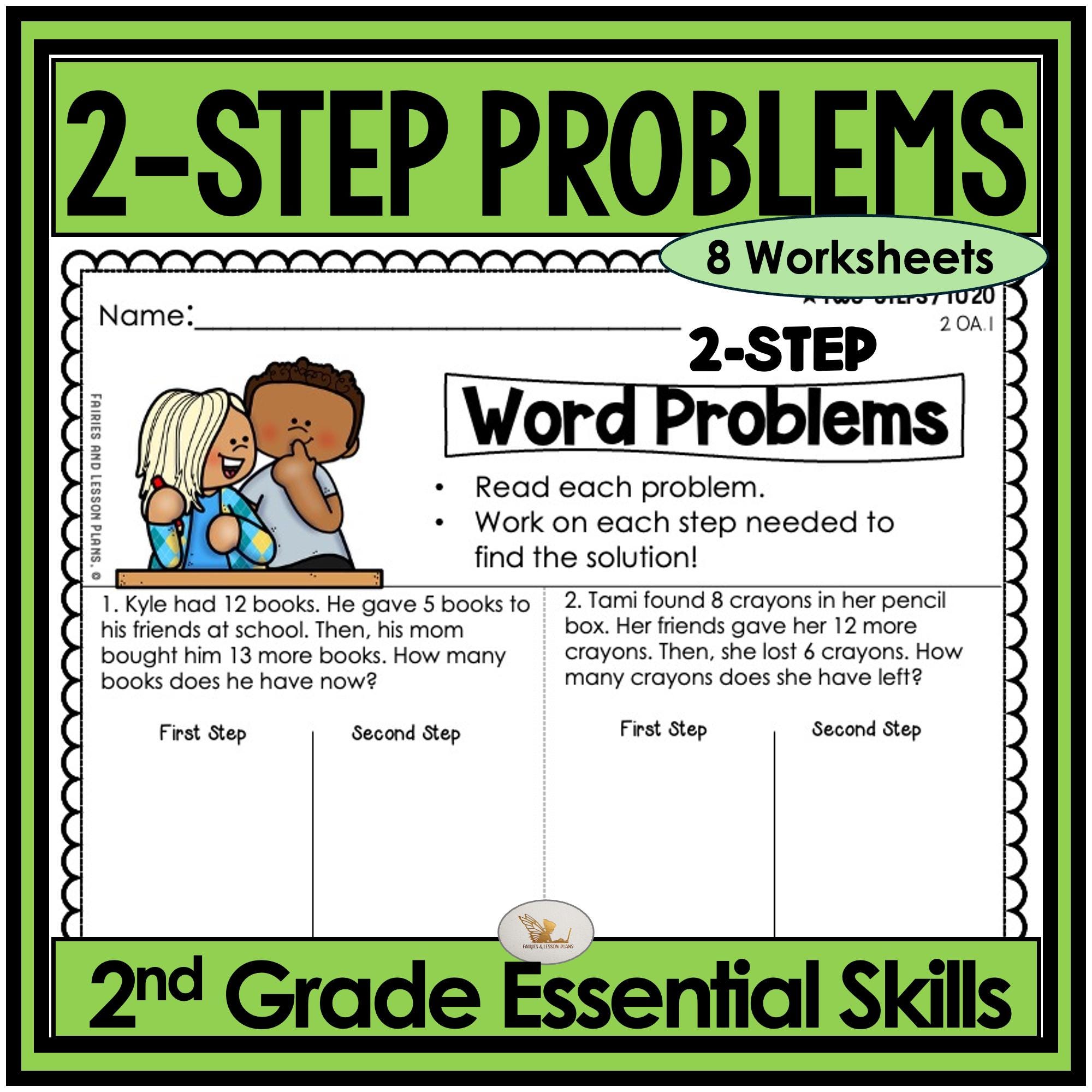 2nd Grade 2-step Word Problems | Addition & Subtraction to 100 | 3 ...