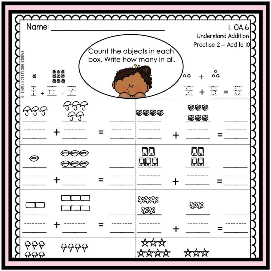 Kindergarten Addition to 10 Worksheets | Printable Math Practice - Etsy ...