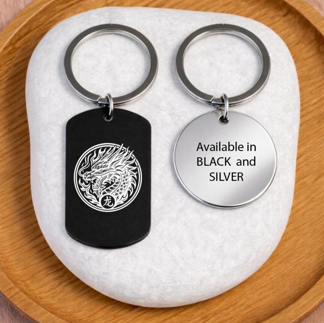 Dragon Chinese Zodiac Sign Keychain – Custom Horoscope Engraving ...