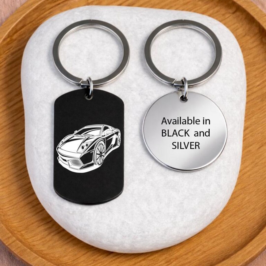 Sport Car Keychain – Custom Engraved Car Silhouette Keyring, Gift for ...