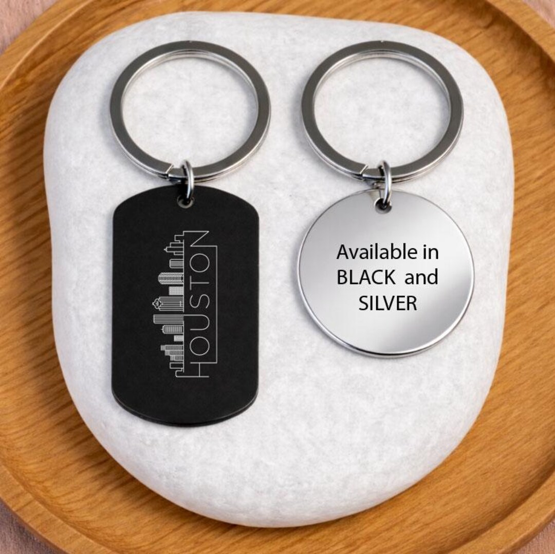 Houston World Cities Keychain – Custom Engraved Travel City Name ...