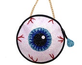 Glitter Halloween Eyeball Clutch Handbag