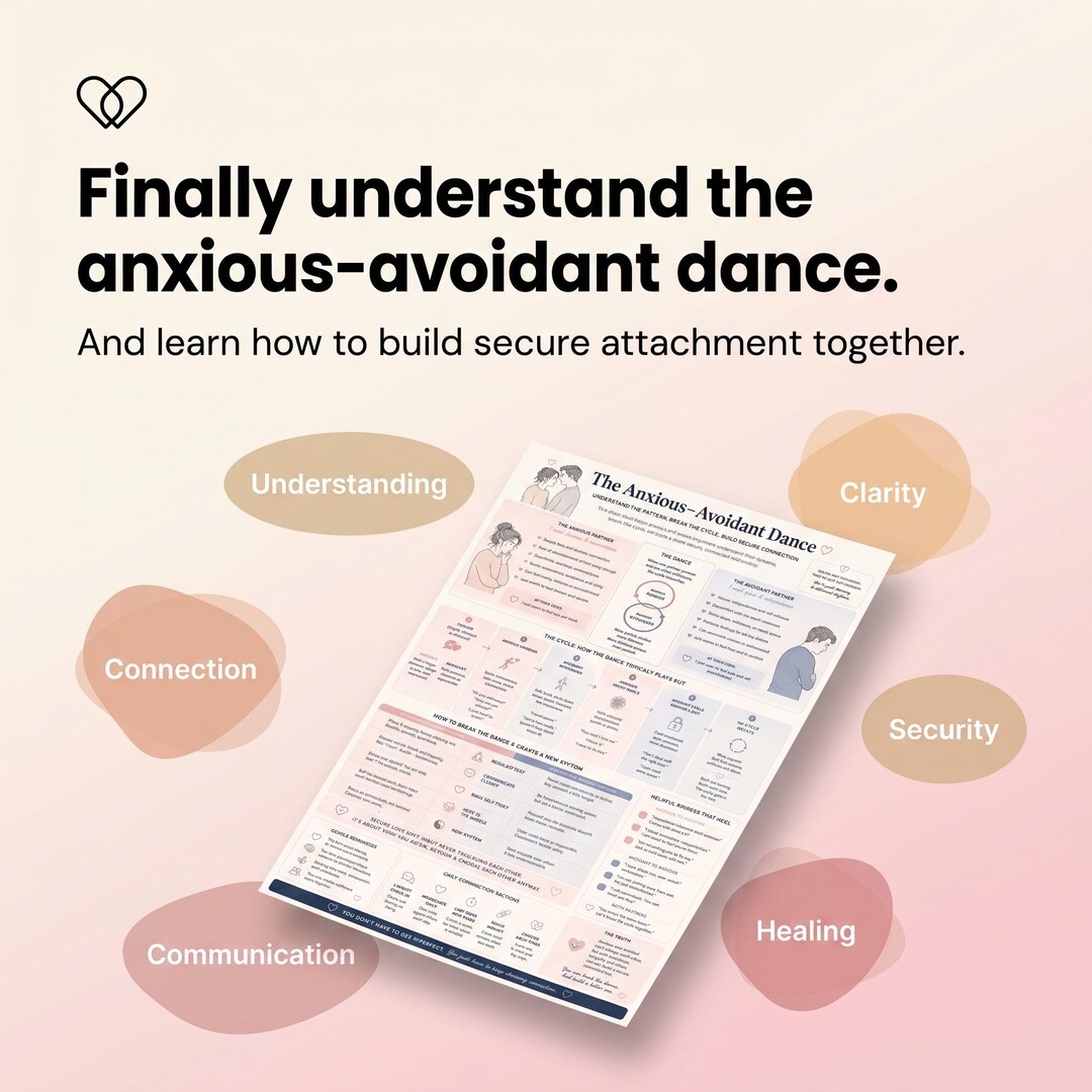 Anxious Avoidant Attachment Cheat Sheet Printable | Relationship ...