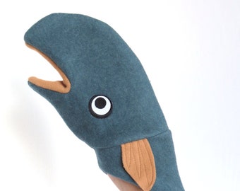 WHALE emotional hand puppet made of organic cotton