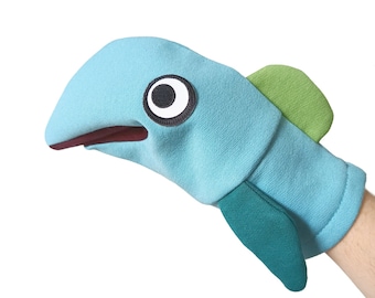 FISH hand puppet made of organic cotton