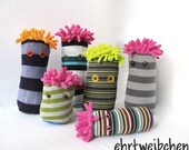sea anemone plush made of upcycled fabrics