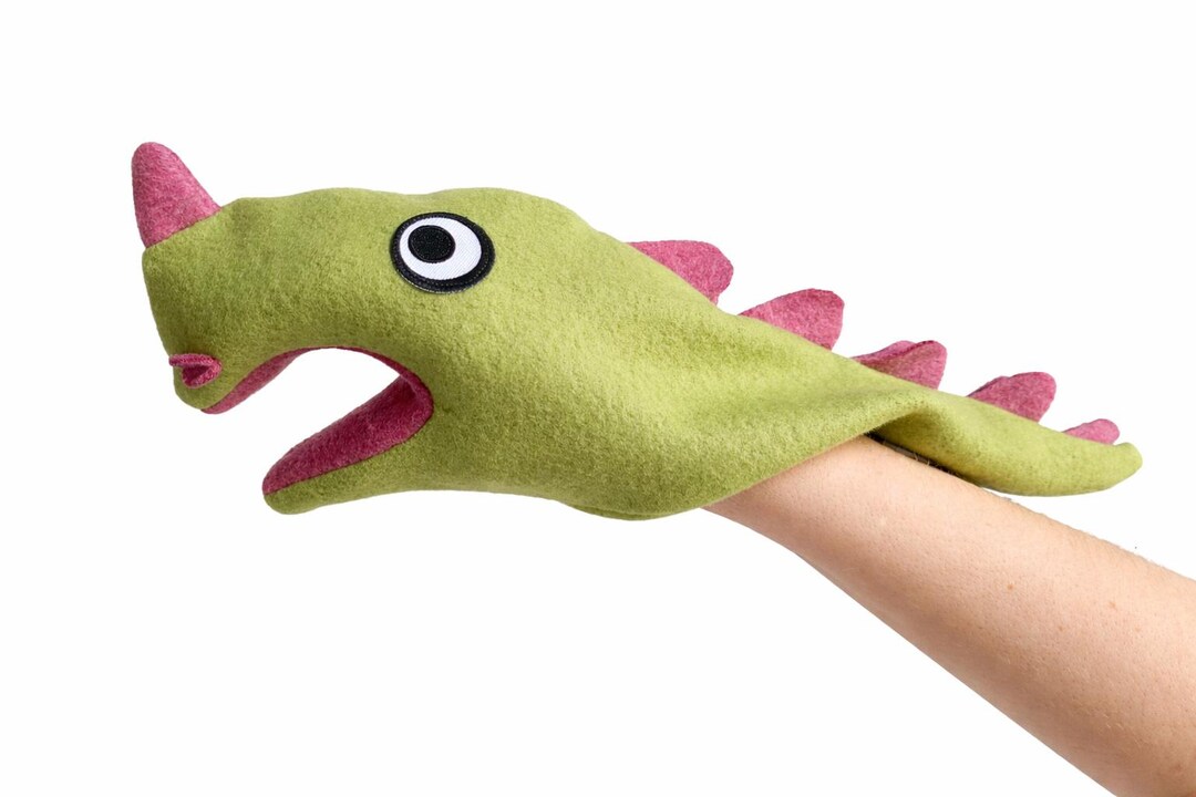 Gkumgwo Marioneta de Dedo de Dragón, títeres de Dragón para, Marioneta de Dedo Dragón Pulsera, Marionetas de Animales para, Impresión , Títeres de Mano Lindos, Juguetes de Historia