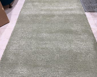 Hand Tufted 3x10 Sage Green Runner Rug, Long Hallway Rug, Wool Textured Runner, Soft Plush Corridor Rug, Custom Size Available 2x6 2x10 3x16