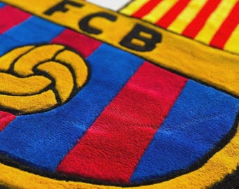 FC Barcelona handtufted wool Rug 3x6 4x7 5x8 6x9 7x10 8x12 10x14