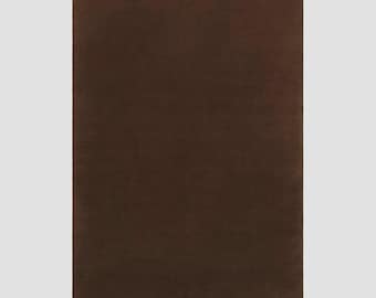 Solid Brown Hand Tufted Rug, Minimalist Wool Area Rug, Modern Plain Carpet, Bedroom Living Room Floor Rug, 10+ Colors Options.6x10 7x10 8x10