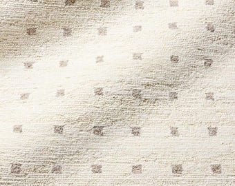 Hand Tufted Ivory Wool Rug, Neutral Modern Area Rug, Minimalist Beige Wool Rug with Taupe Dots, 4x6 6x9 7x10 8x10 10x14 12x15