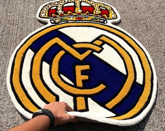 Real Madrid handtufted wool Rug 3x5 4x6 5x8 6x9 7x10 10x14