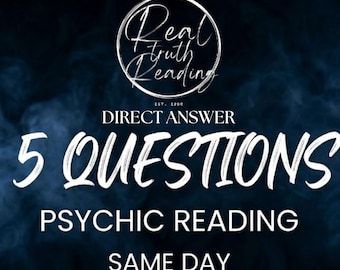 Psychic Reading / 5 Questions / Intuition (No Tools) / Same Day Delivery / Deep Insight / Love & Career / Clairvoyant PDF