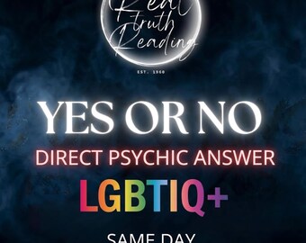 LGBTQ+ Yes or No Psychic Answer / Urgent 1 Question Reading / Queer Safe Space Direct Clarity / | Intuitive Same Day Guidance / LGBT